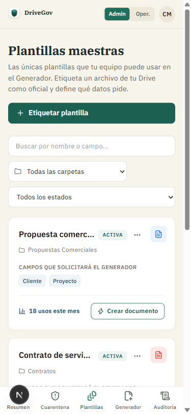 Reglas del administrador